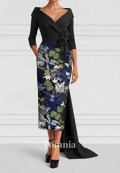 A-Line Floor Length Evening Gown Ball Gown with Overskirt