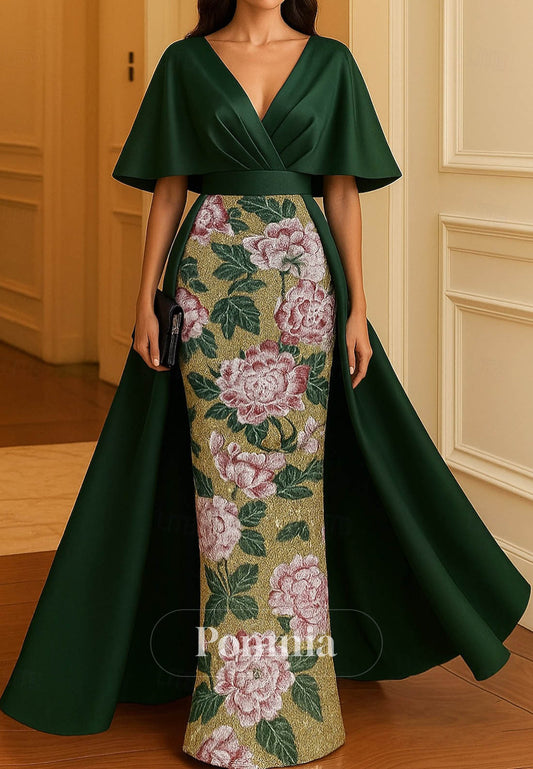 A-Line Floor Length Evening Gown Ball Gown