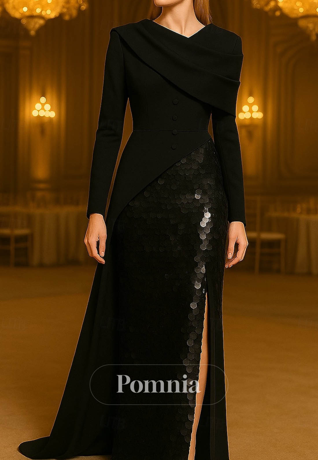 A-Line Floor Length Evening Gown Ball Gown