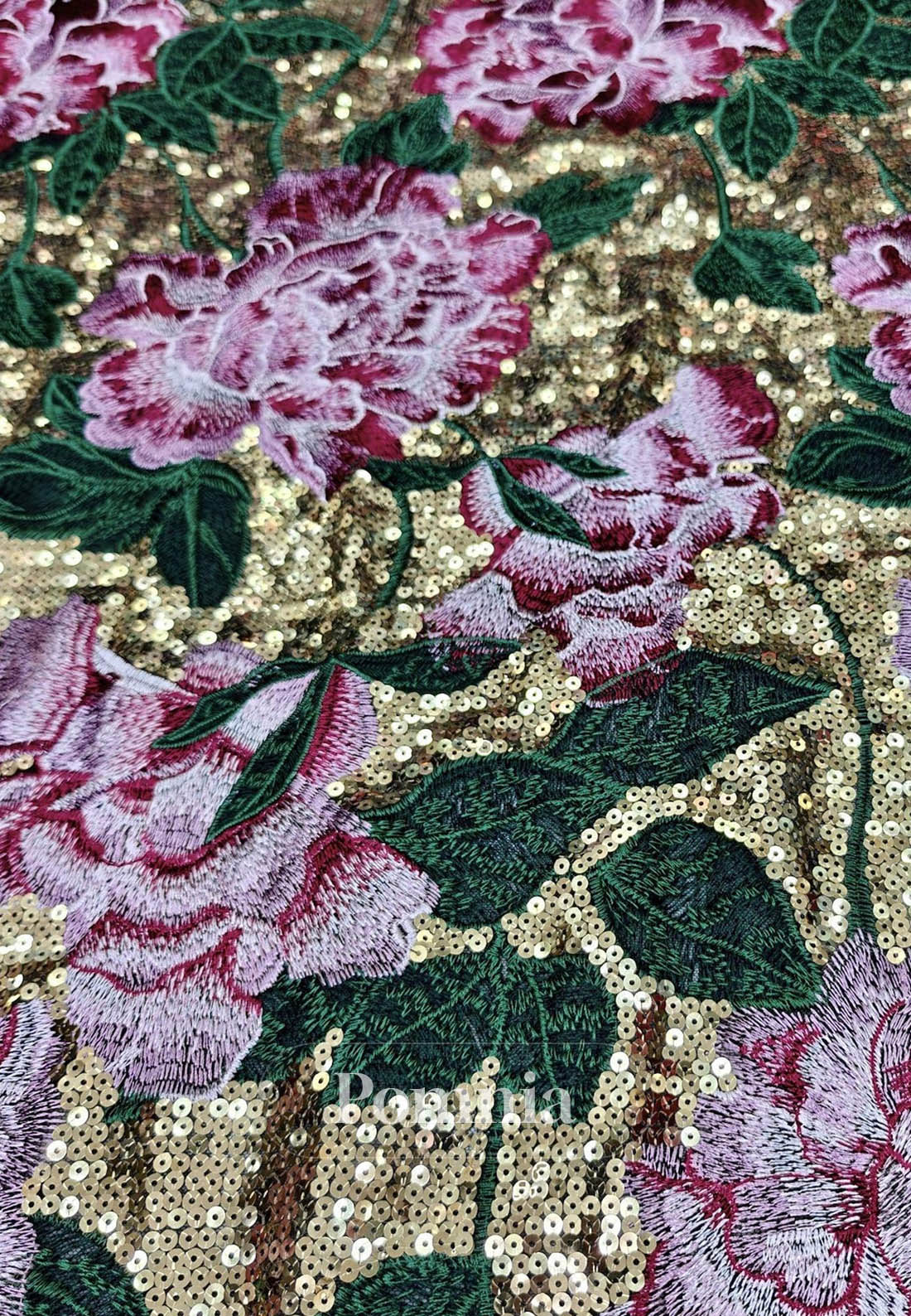 Elegant Sparkle Half Sleeve Crew Neck Formal Dress Satin Sequined with Slit