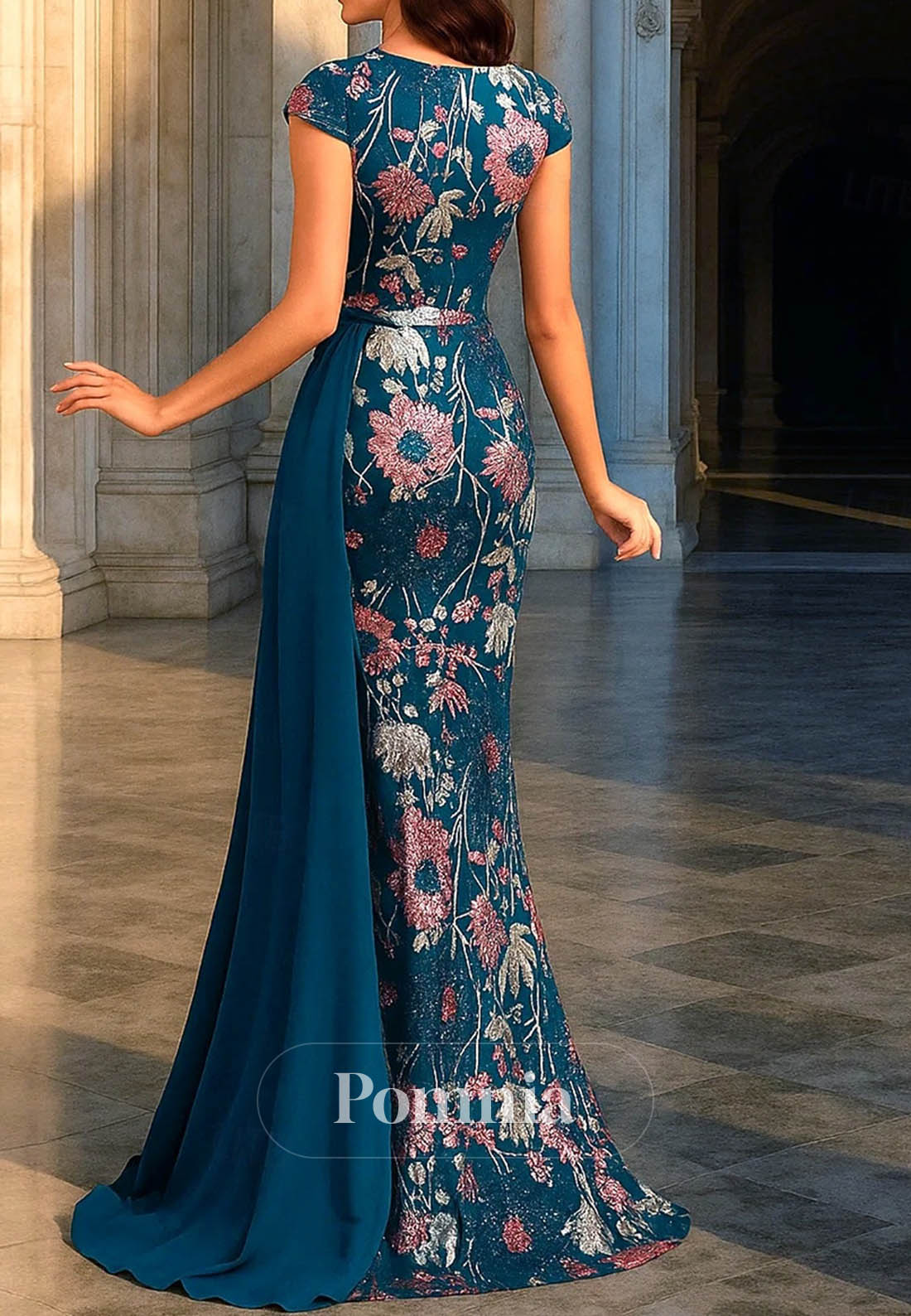 Luxurious Polyester Mother of the Bride Dress with Beading