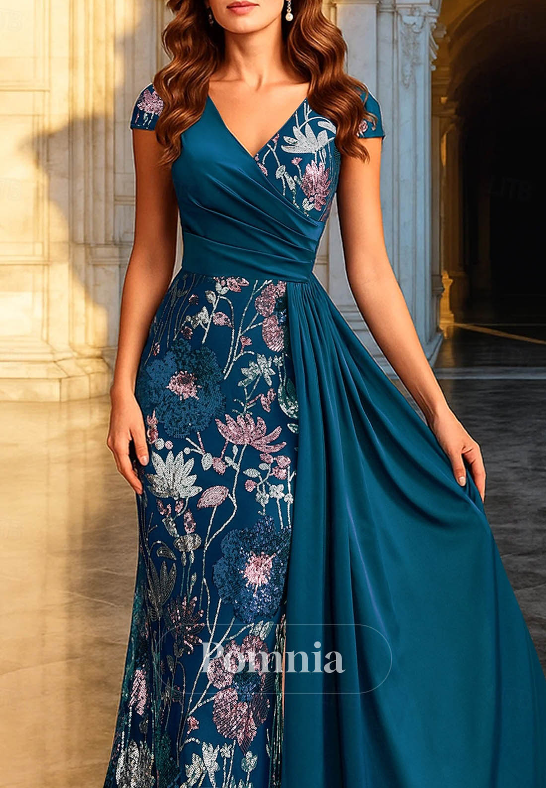 Luxurious Polyester Mother of the Bride Dress with Beading