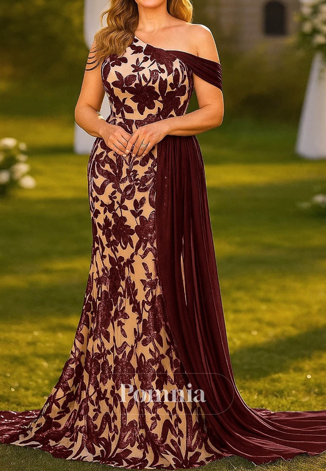 Elegant Party Plus Size Sleeveless Off Shoulder Evening Dress