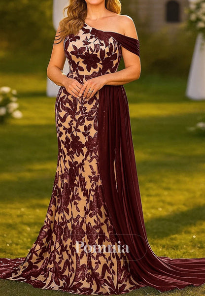 Elegant Party Plus Size Sleeveless Off Shoulder Evening Dress