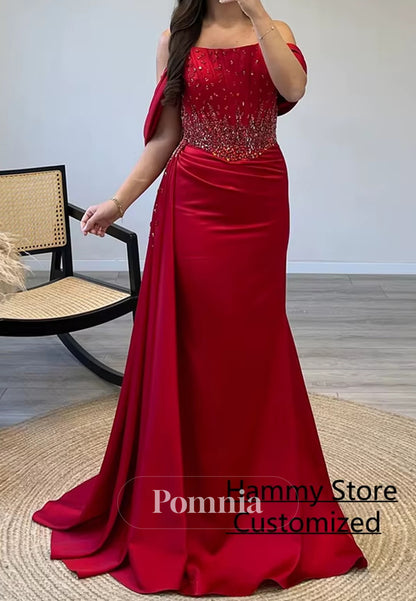 A-Line Sleeveless Strapless Sequins Ruched Evening Dress