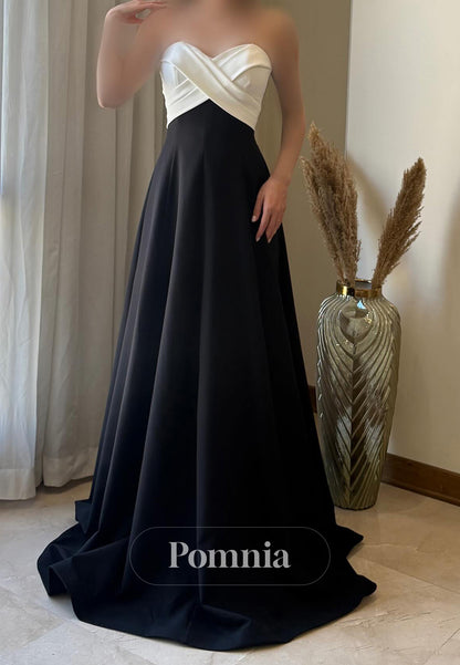 A-Line Sleeveless Sweetheart Empire-Waist Prom Dress