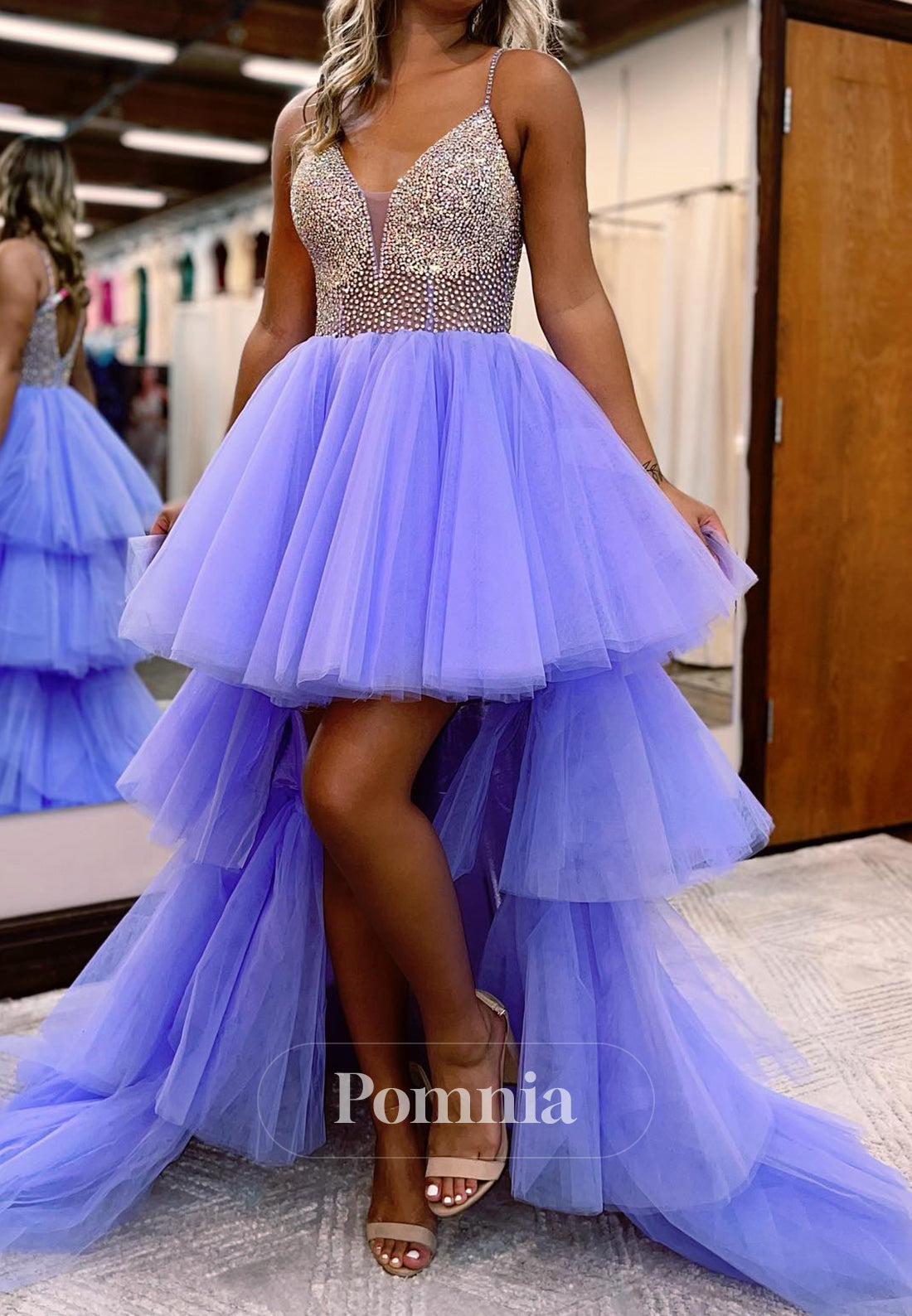 A-Line Spaghetti Straps Sweetheart Lace Homecoming Dress