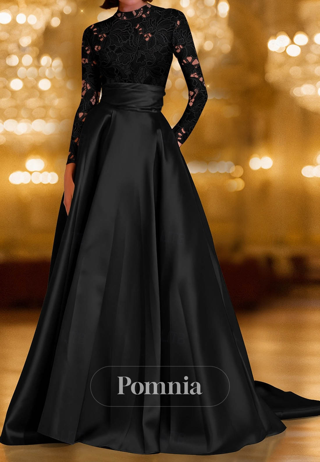 A-Line Sweep Brush Train Evening Gown Ball Gown