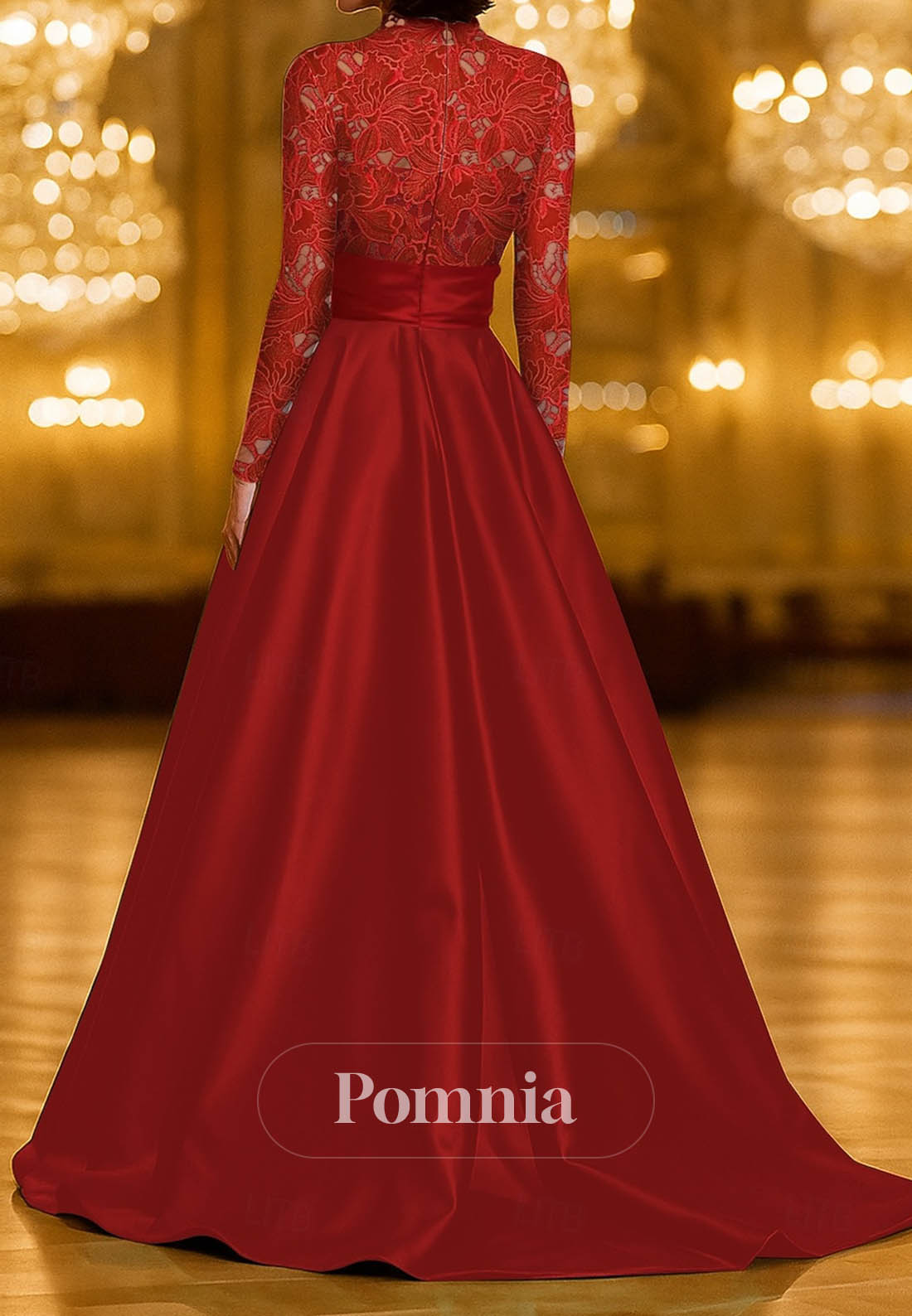 A-Line Sweep Brush Train Evening Gown Ball Gown