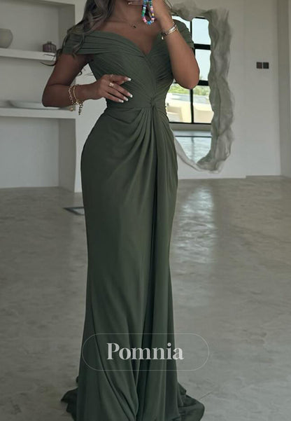 Agave A-Line Sweetheart Ruched Evening Dress