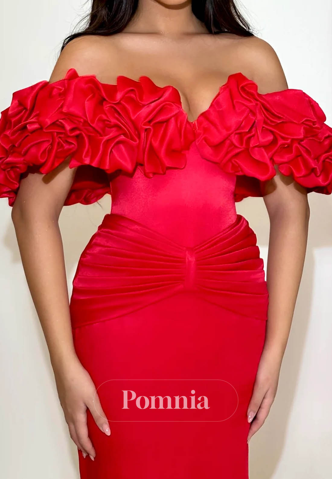 Simple Sleeveless Off-Shoulder Corset Satin Prom Dress