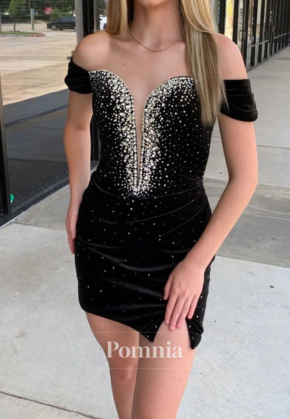 Black Sweetheart Sleeveless Mini Sequins Homecoming Dress