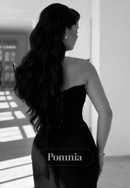 Black Sweetheart Sleeveless Slit Beads Prom Dress