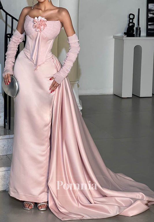 Blushing Pink Off-Shoulder Ruched A-Line Prom Dress