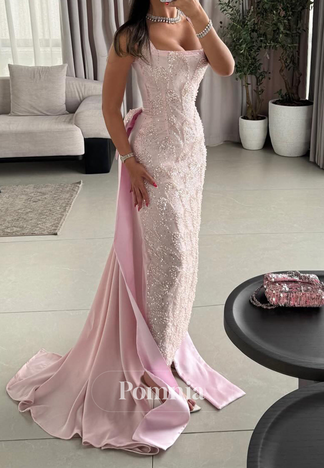 Blushing Pink Spaghetti Straps Scoop Ruched Prom Dress
