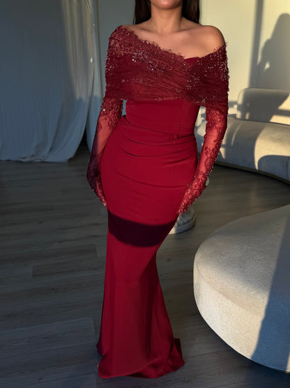 The Ina dress burgundy