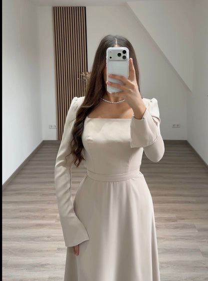 Cap Sleeves Off-Shoulder Sheath Evening Dress