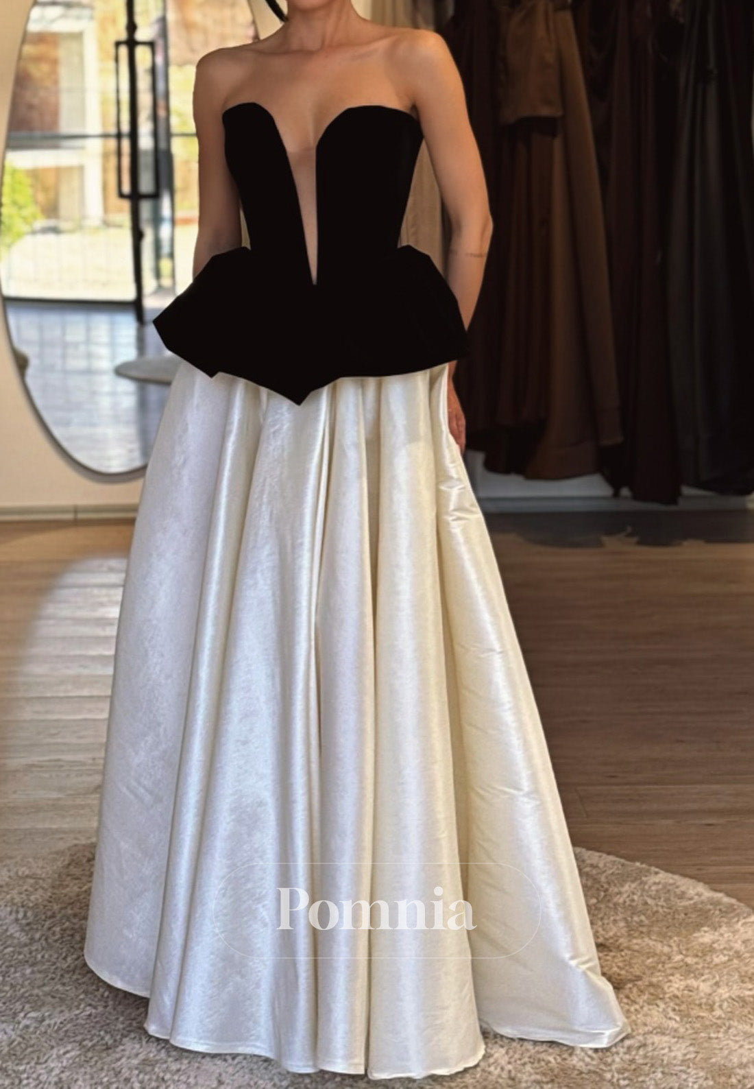 Charming A-Line Sleeveless Strapless Corset Prom Dress