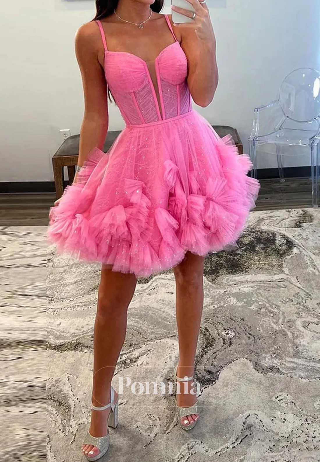 Charming A-Line Sweetheart Ruffles Homecoming Dress