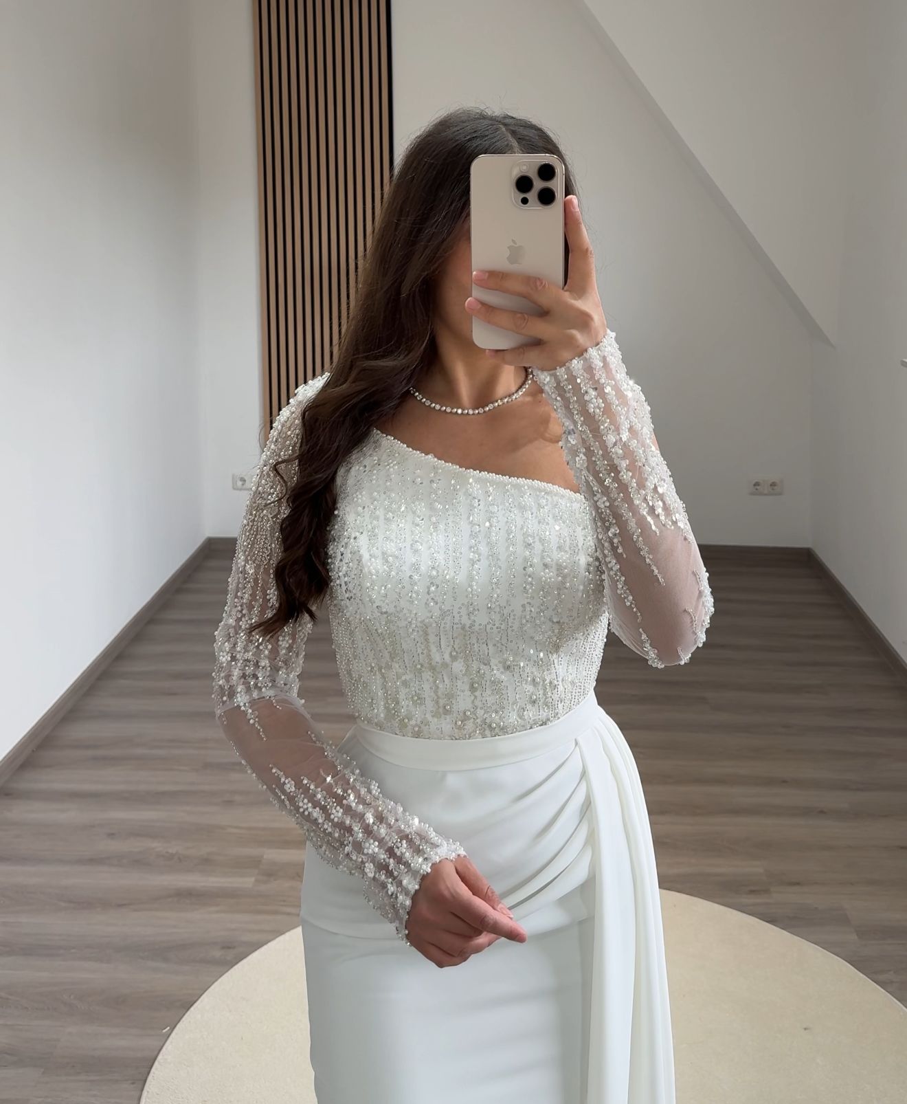 Elegant Long Sleeves Square A-Line Evening Dress