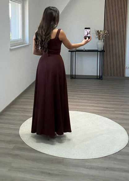 Beads Sweep Train Evening Dress