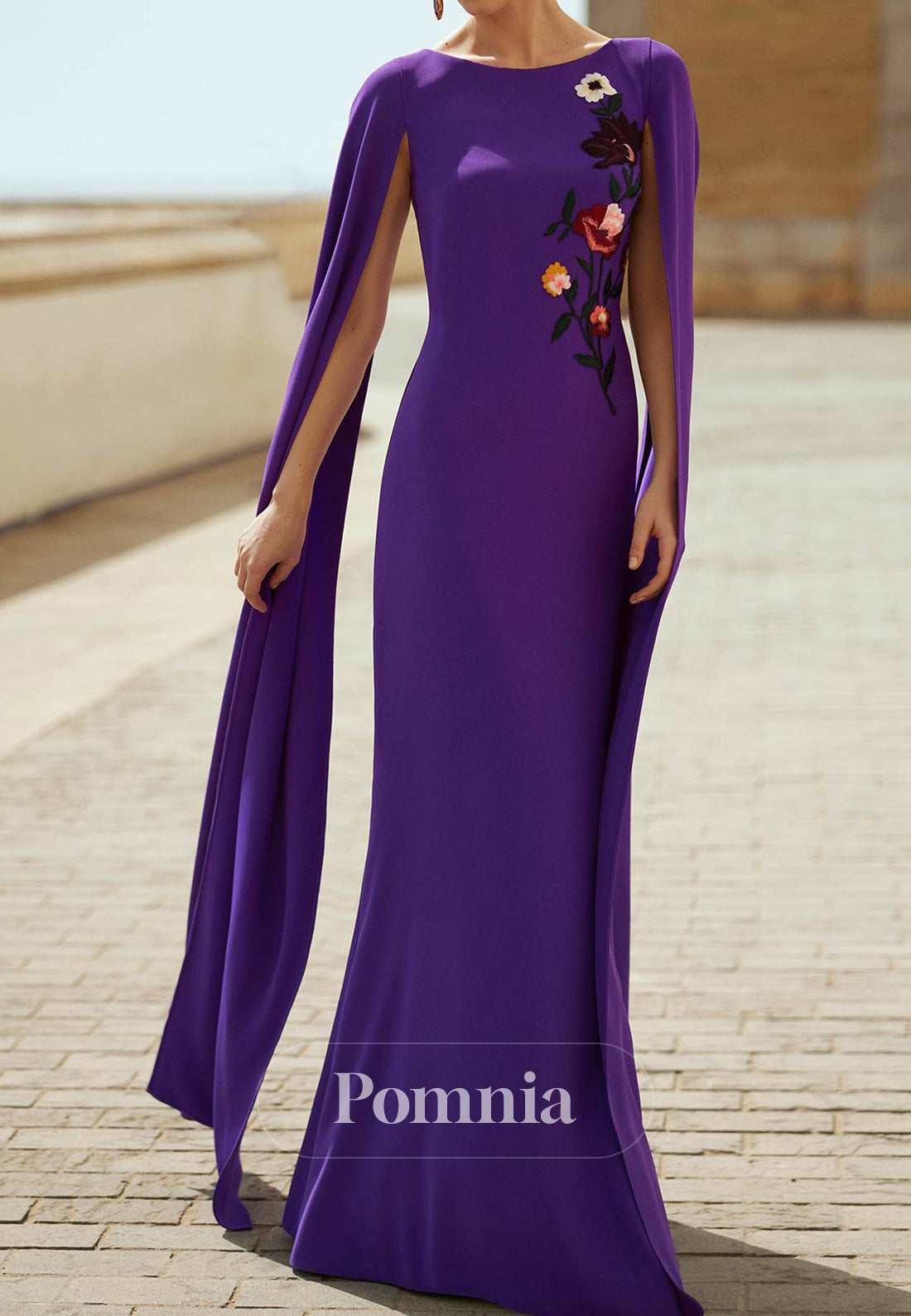 Elegant Long Sleeves Scoop A-Line Appliques Mother of the Bride Dress