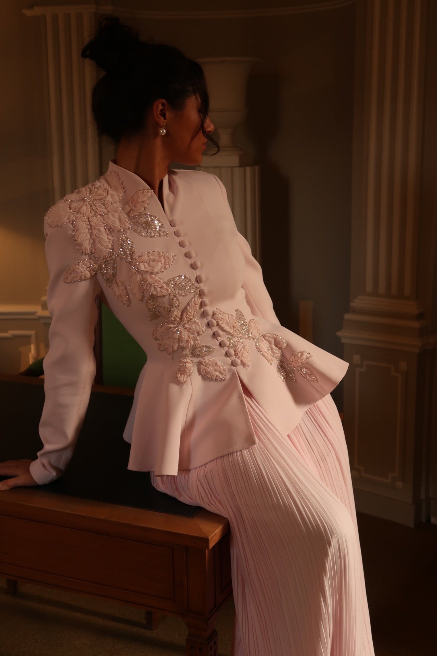 The Suit Soft Pink Evening Dress