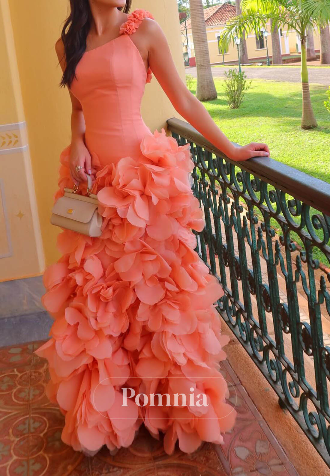 Halter Sleeveless Strapless Ruffles Prom Dress