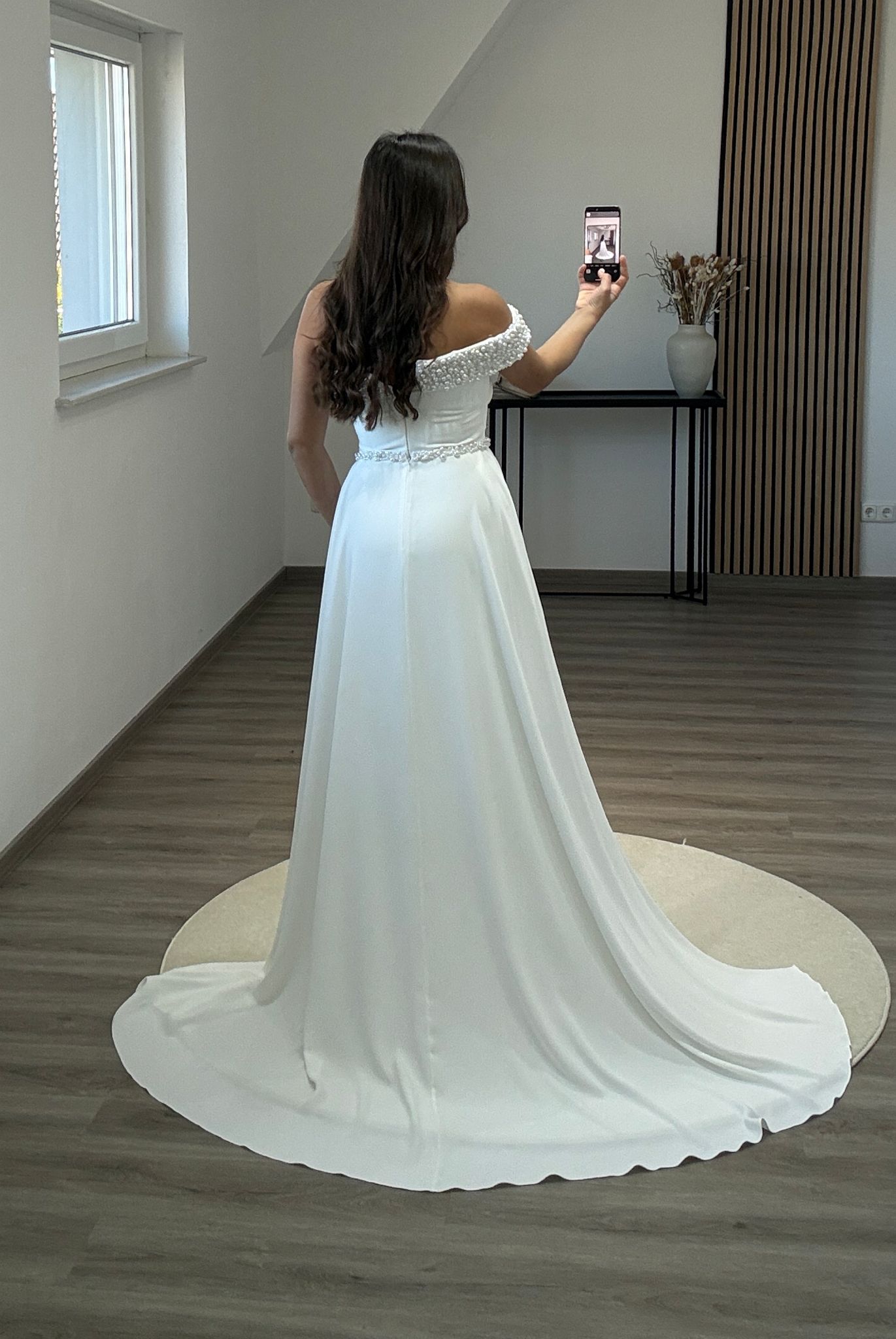 Long Sleeves Off-Shoulder Ruched Evening Dress