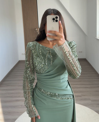 Mermaid Off-Shoulder Prom Dress with Train Formal Party Dress