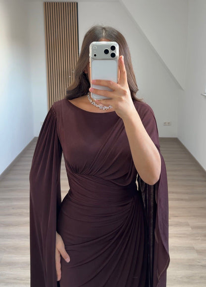 A-Line Strapless Sleeveless Ruched Evening Dress