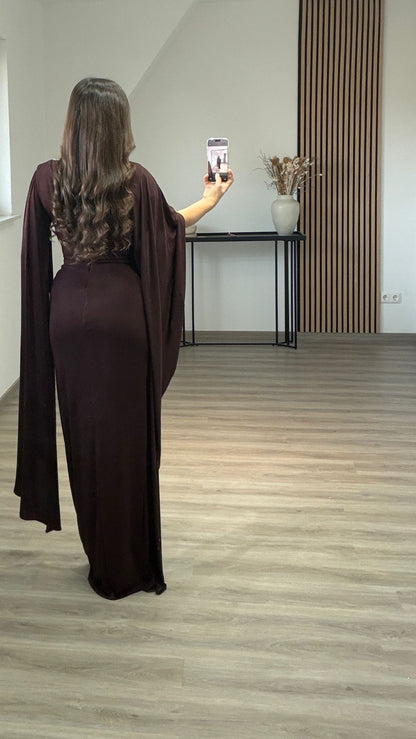 A-Line Strapless Sleeveless Ruched Evening Dress