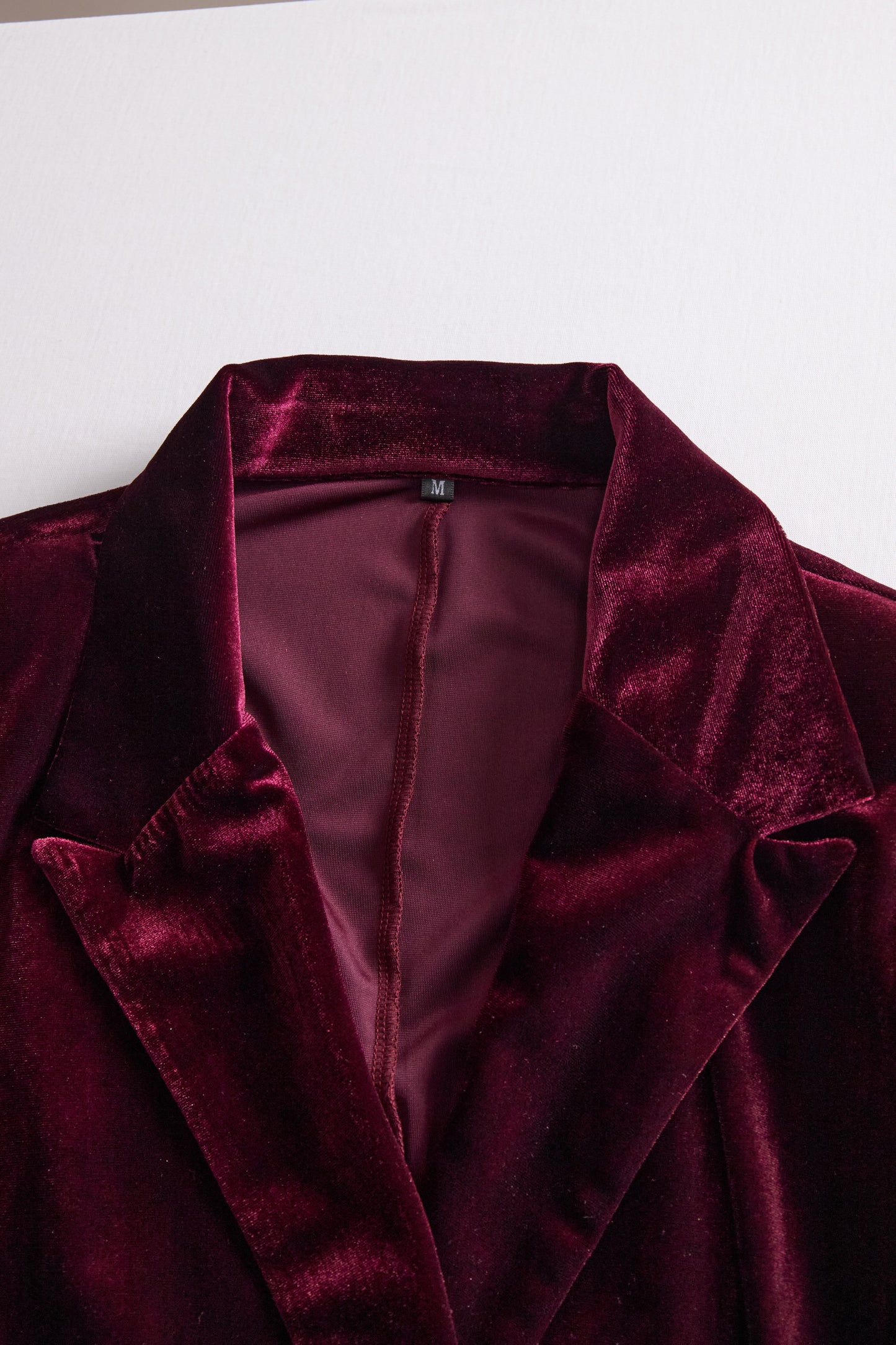 Classic Long-Sleeve Velvet Dress with Gold Accents