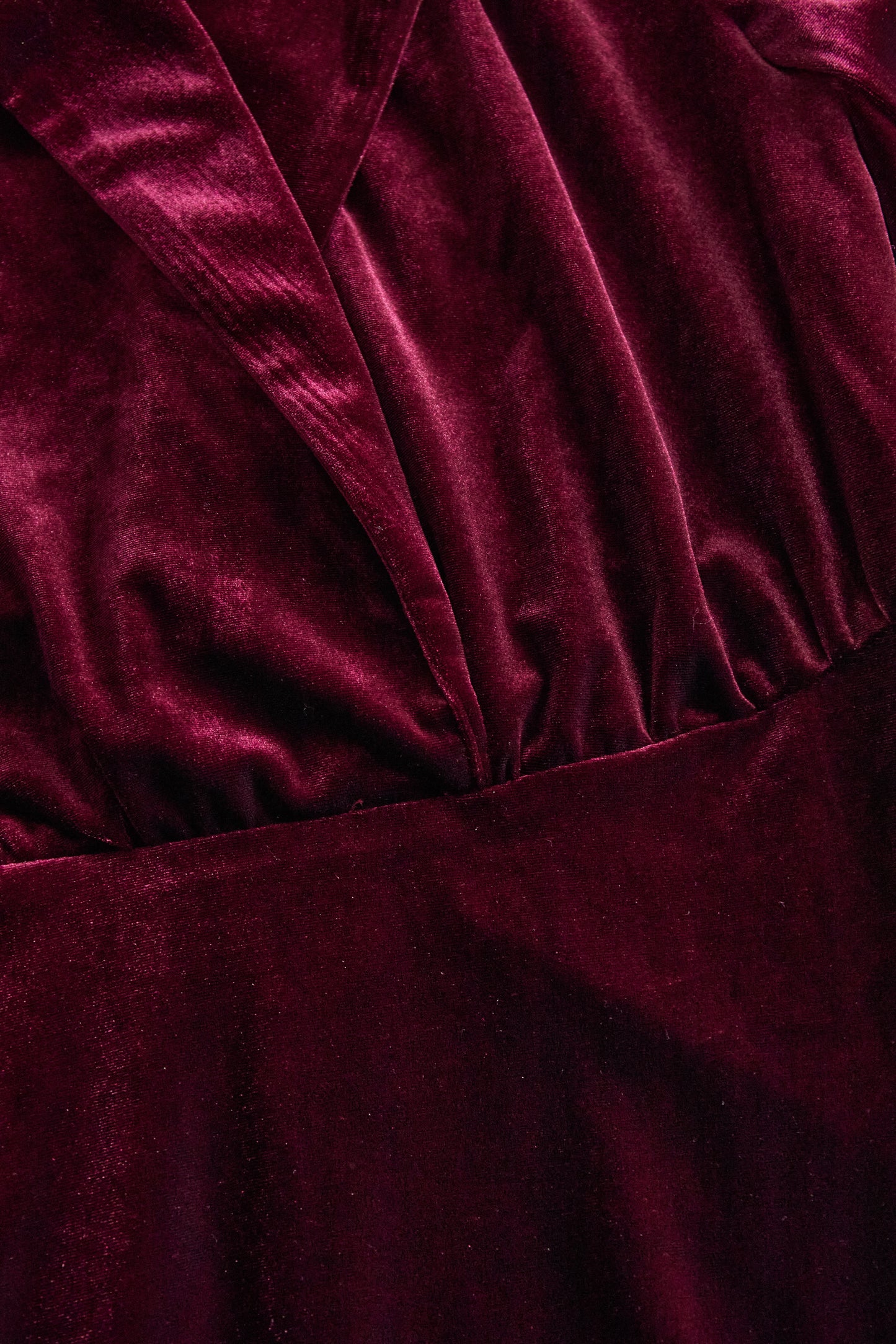 Classic Long-Sleeve Velvet Dress with Gold Accents