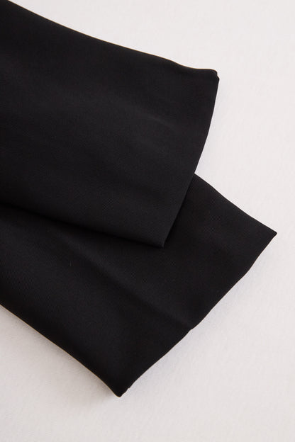 Black Double-Breasted Blazer Dress with Gold Buttons