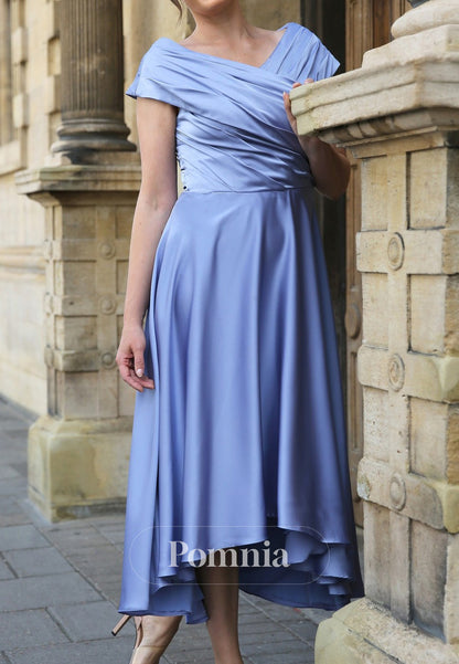 Lavender Short Sleeves Scoop A-Line Empire-Waist  Mother of the Bride Dress
