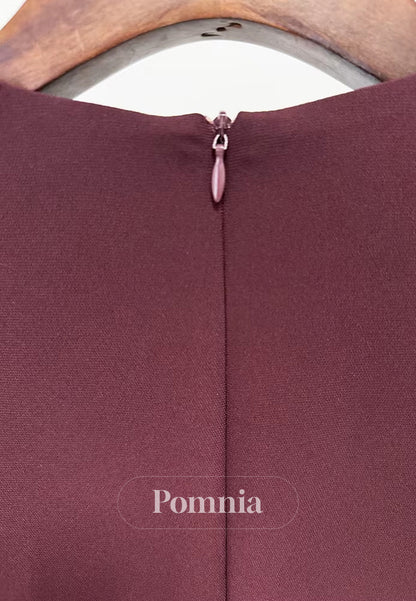 Simple Long Sleeves Scoop A-Line Sequins Evening Dress