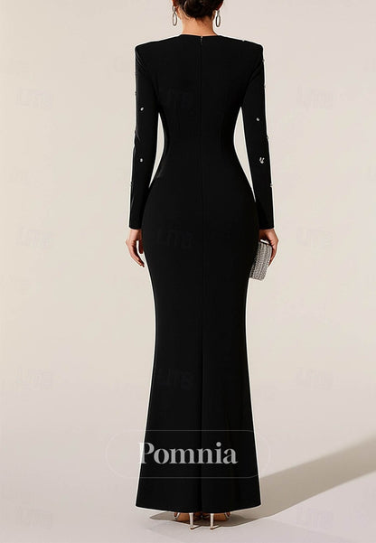 Trumpet Floor Length Prom Dresses Evening Gown