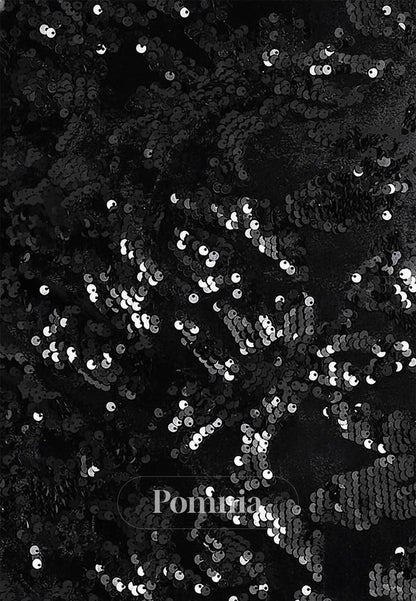 Glittering Celebrity Style Long Sleeve Off Shoulder Garden Party Wedding Sequined Velvet