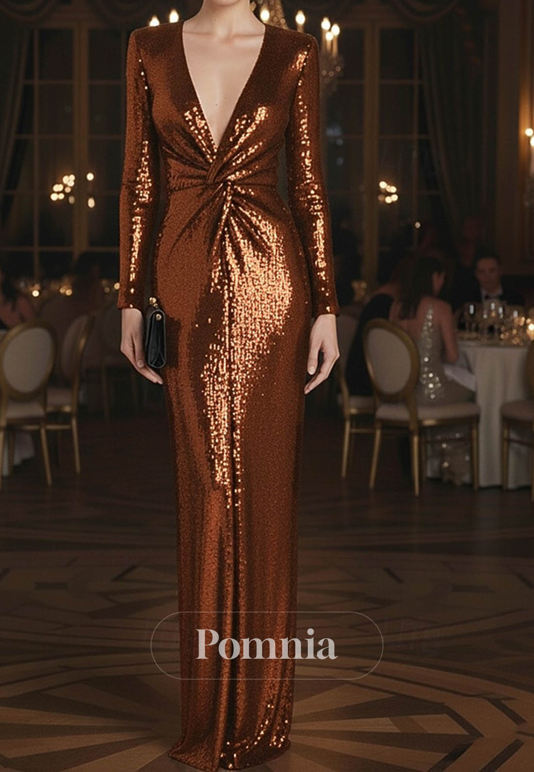 Trumpet Floor Length Prom Dresses Evening Gown