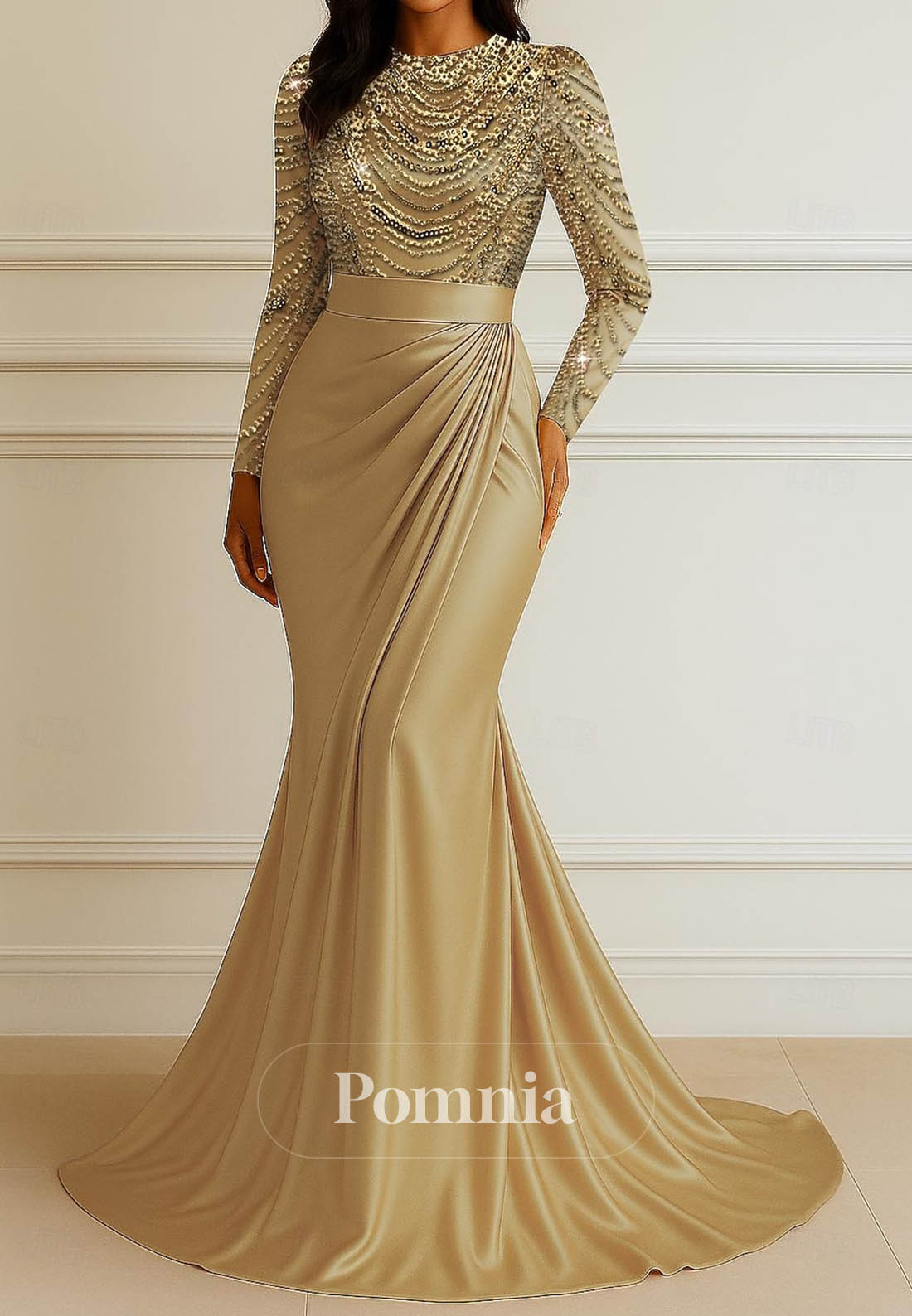 Trumpet Floor Length Prom Dresses Evening Gown