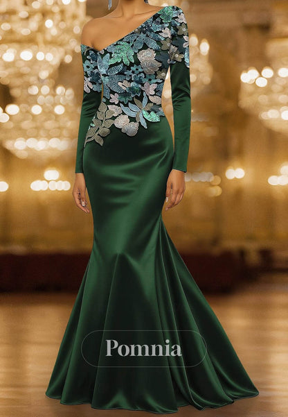 Mermaid Floor Length Evening Gown