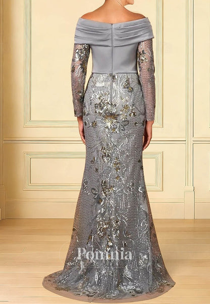 Mermaid Sweep Brush Train Prom Dress