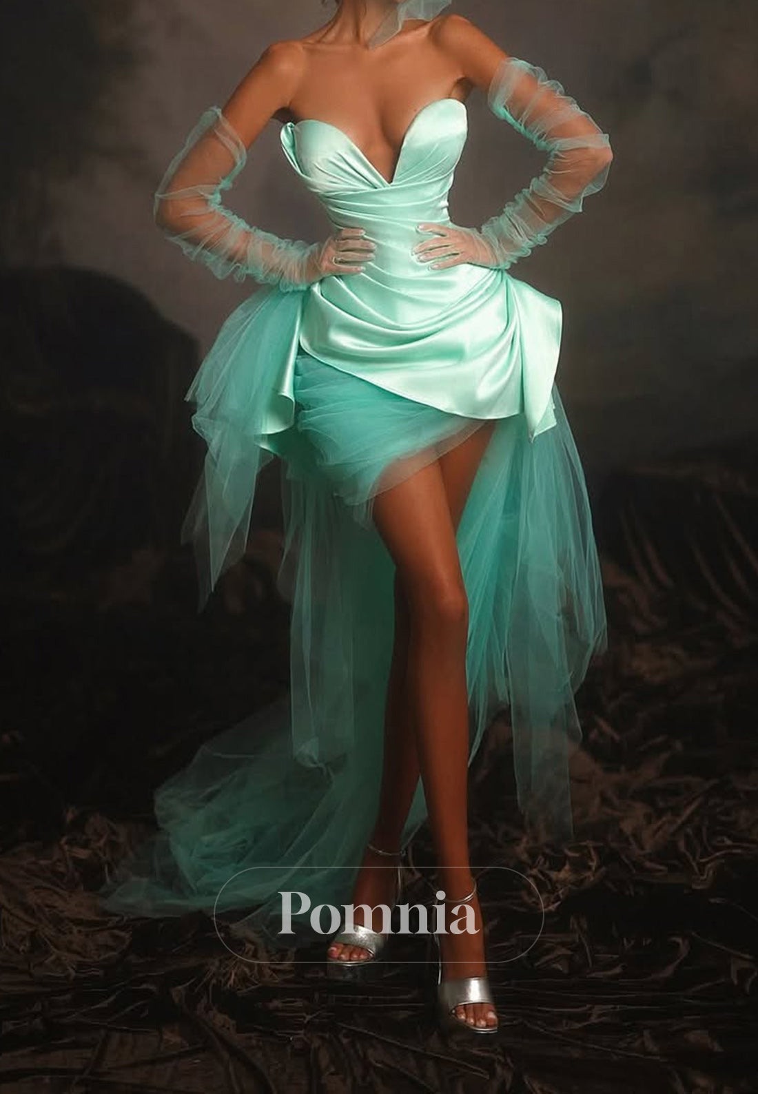 Mint Green Sweetheart Ruched Mini Homecoming Dress