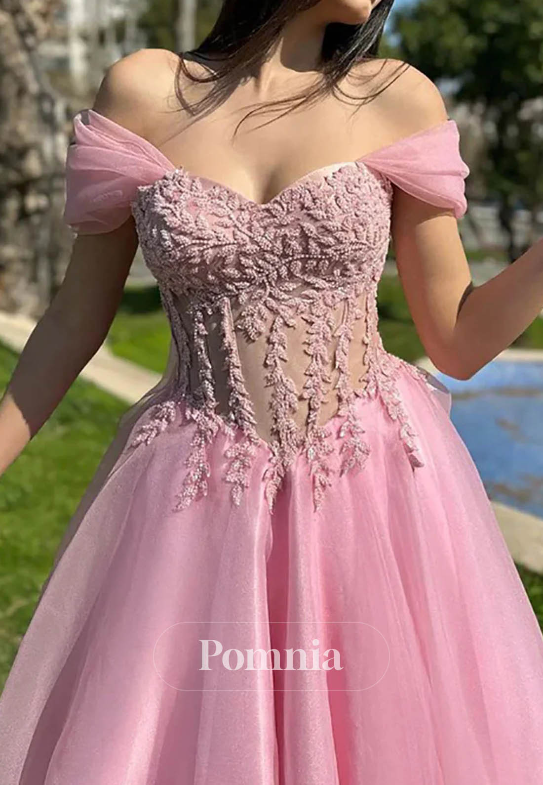 Pink Birthday Dress Sweetheart Beaded Lace Princess Prom Dress