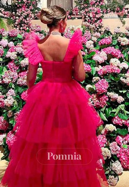 Princess Ball Gown Birthday Tiered Tulle Ruffles Prom Dress