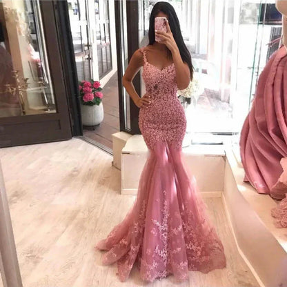 Elegant Lace Mermaid Evening Dresses
