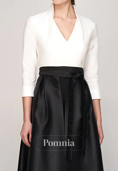 Simple Long Sleeves V-Neck Walk Thru Jumpsuit