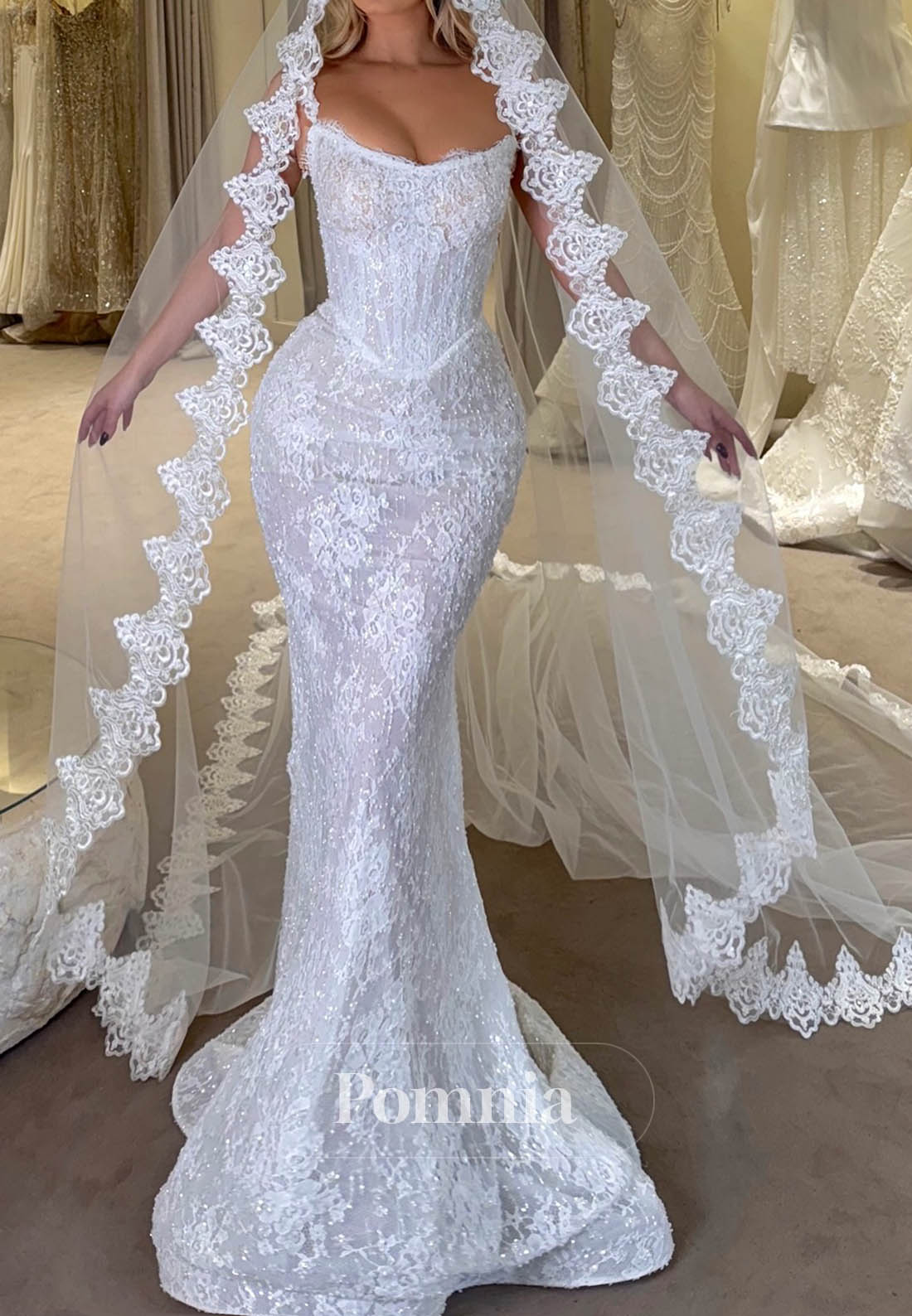 Sheath Scoop Sleeveless Corset Ruched Mermaid Wedding Dress