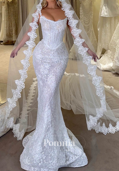 Sheath Scoop Sleeveless Corset Ruched Mermaid Wedding Dress